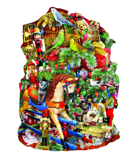 Holiday Havoc 1000 Piece Shaped Puzzle by SunsOut Puzzles - SunsOut - Jigsaw Puzzles - The Puzzle Center -