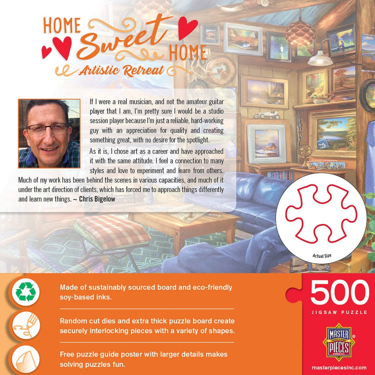 Home Sweet Home - Artistic Retreat 500 Piece Puzzle by Masterpieces - Masterpieces Puzzles - Jigsaw Puzzles - The Puzzle Center -