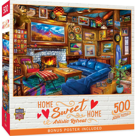 Home Sweet Home - Artistic Retreat 500 Piece Puzzle by Masterpieces - Masterpieces Puzzles - Jigsaw Puzzles - The Puzzle Center -