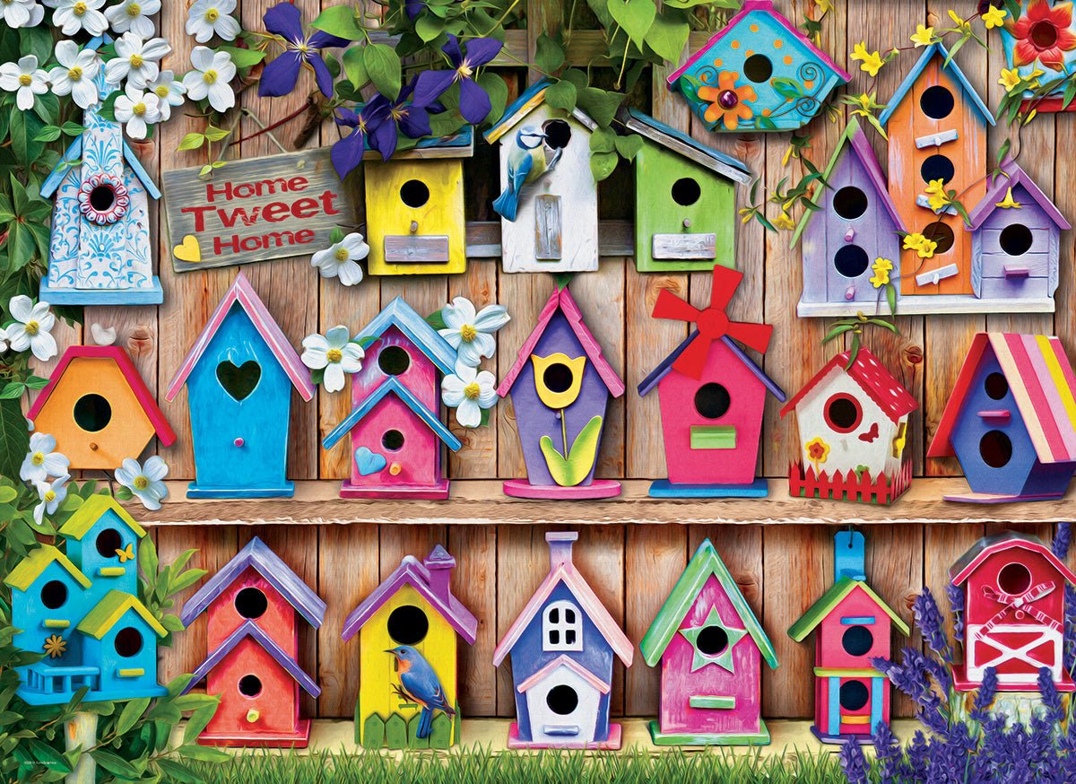Home Tweet Home (Birdhouses) 1000 piece jigsaw puzzle by Eurographics - Eurographics - Jigsaw Puzzles - The Puzzle Center -