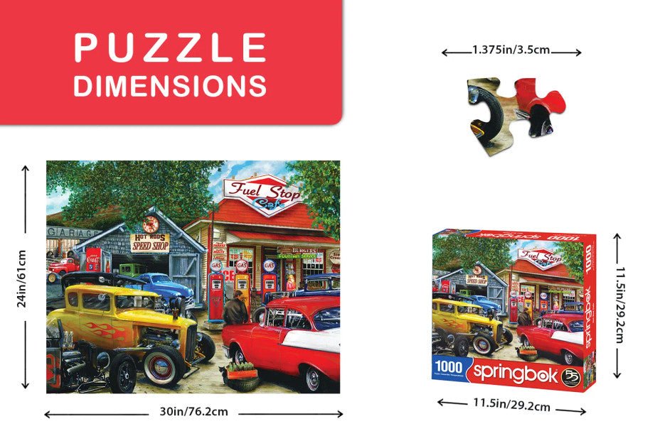Hot Rod Cafe 1000 Piece Jigsaw Puzzle by Springbok Puzzles - Springbok Puzzles - Jigsaw Puzzles - The Puzzle Center