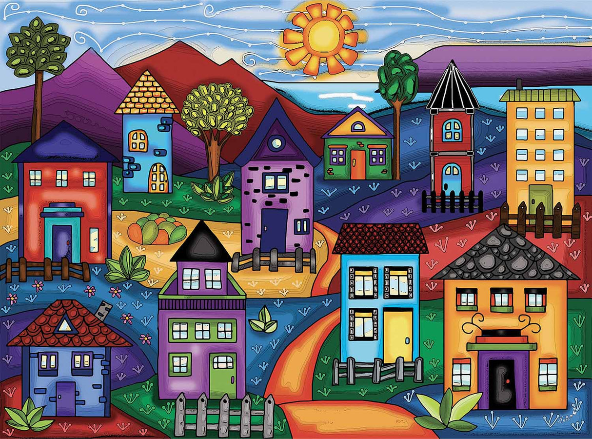 Houses In The Valley 1000 Piece Jigsaw Puzzle | JaCaRou Puzzles - JaCaRou Puzzles Inc. - Jigsaw Puzzles - The Puzzle Center
