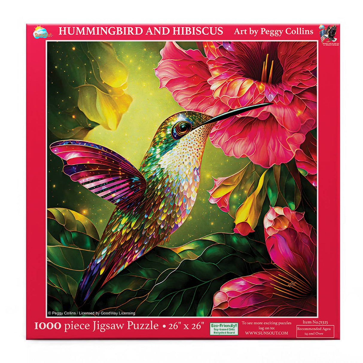 Hummingbird and Hibiscus 1000 Piece Puzzle by SunsOut Puzzles - SunsOut - Jigsaw Puzzles - The Puzzle Center -