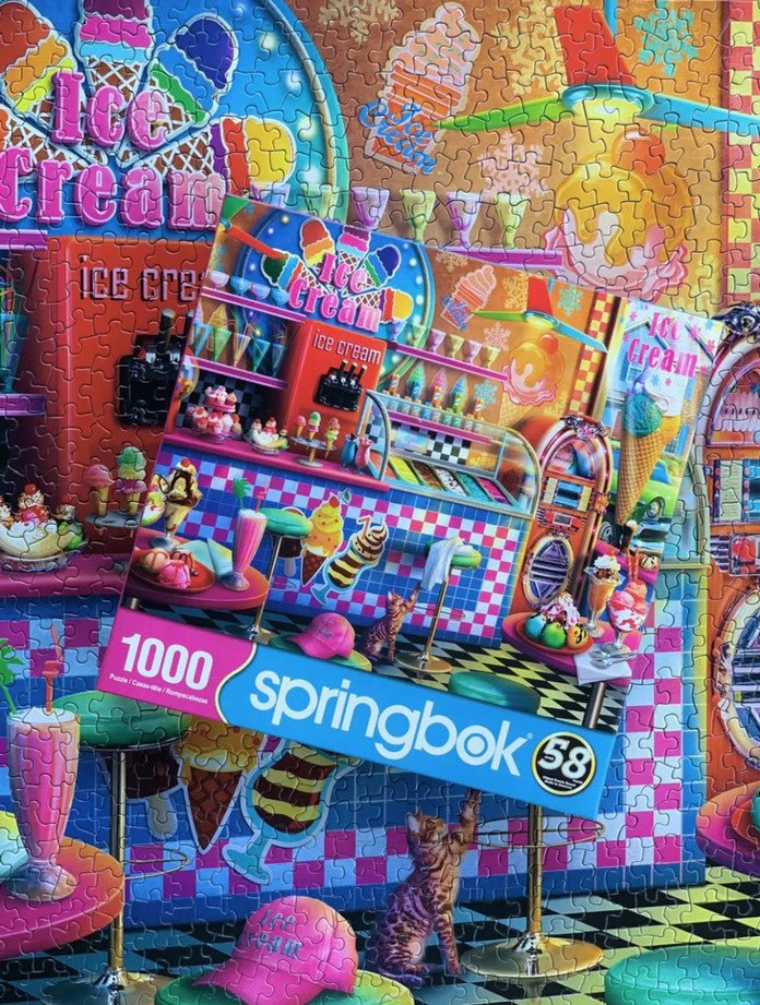 Ice Cream Shop 1000 Piece Jigsaw Puzzle by Springbok Puzzles - Springbok Puzzles - Jigsaw Puzzles - The Puzzle Center -
