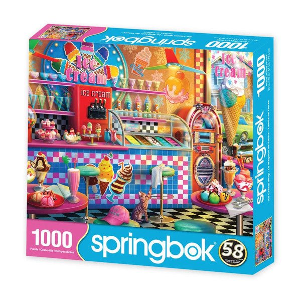 Ice Cream Shop 1000 Piece Jigsaw Puzzle by Springbok Puzzles - Springbok Puzzles - Jigsaw Puzzles - The Puzzle Center -