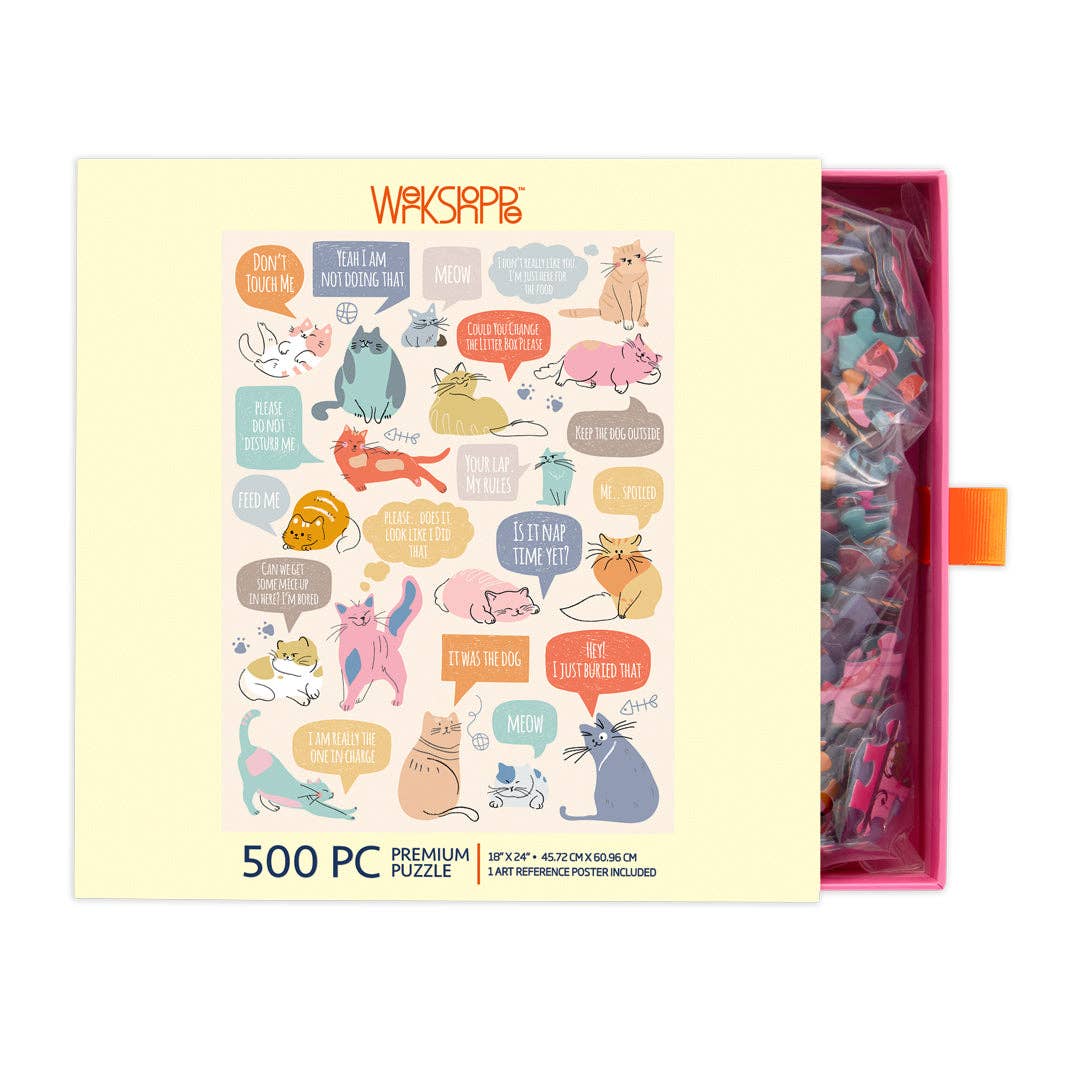 If Cats Could Talk 500 Piece Jigsaw Puzzle | WerkShoppe - Jigsaw Puzzles - The Puzzle Center