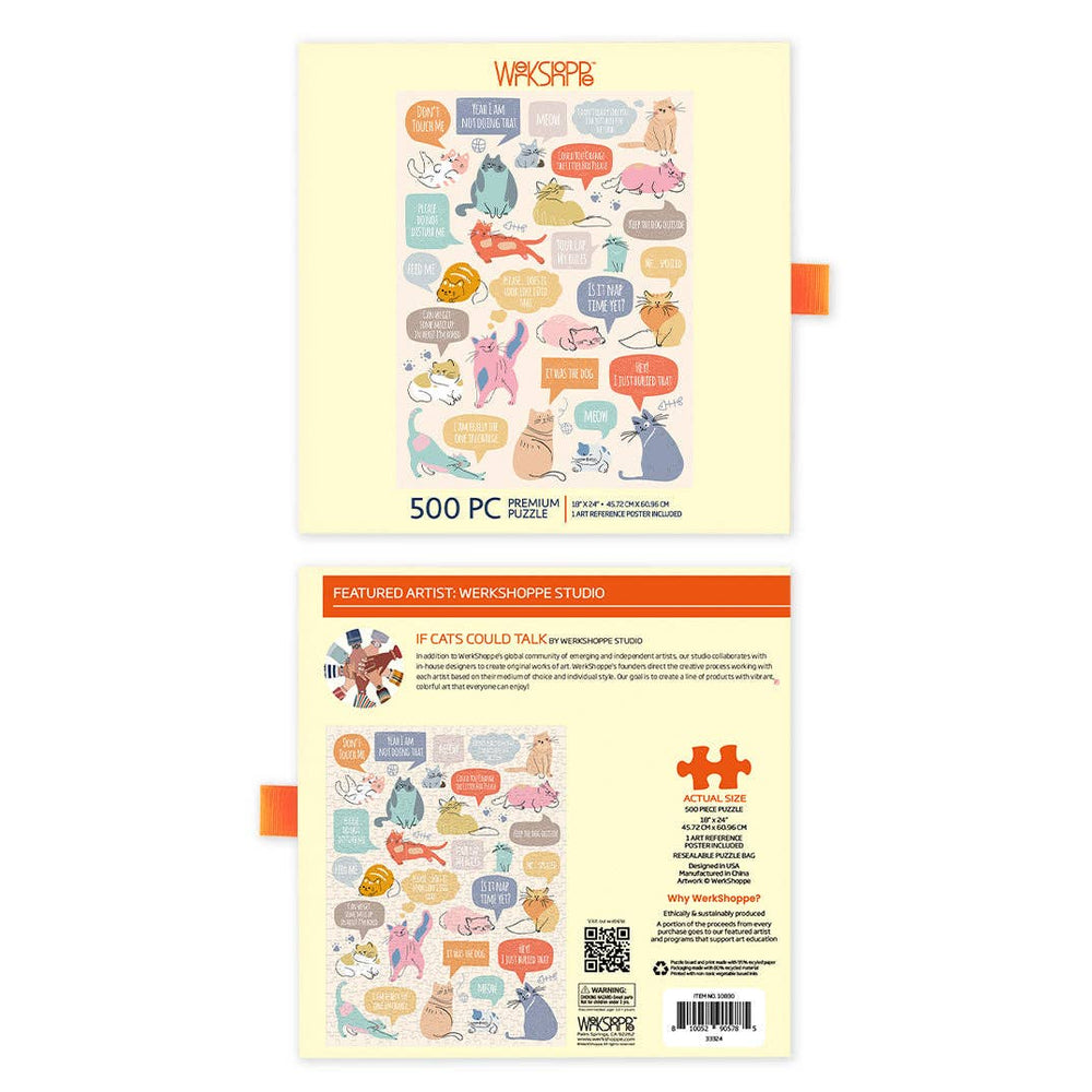 If Cats Could Talk 500 Piece Jigsaw Puzzle | WerkShoppe - Jigsaw Puzzles - The Puzzle Center