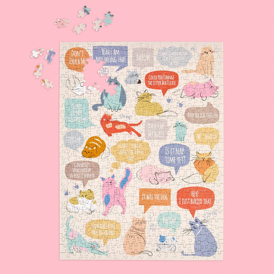 If Cats Could Talk 500 Piece Jigsaw Puzzle | WerkShoppe - Jigsaw Puzzles - The Puzzle Center