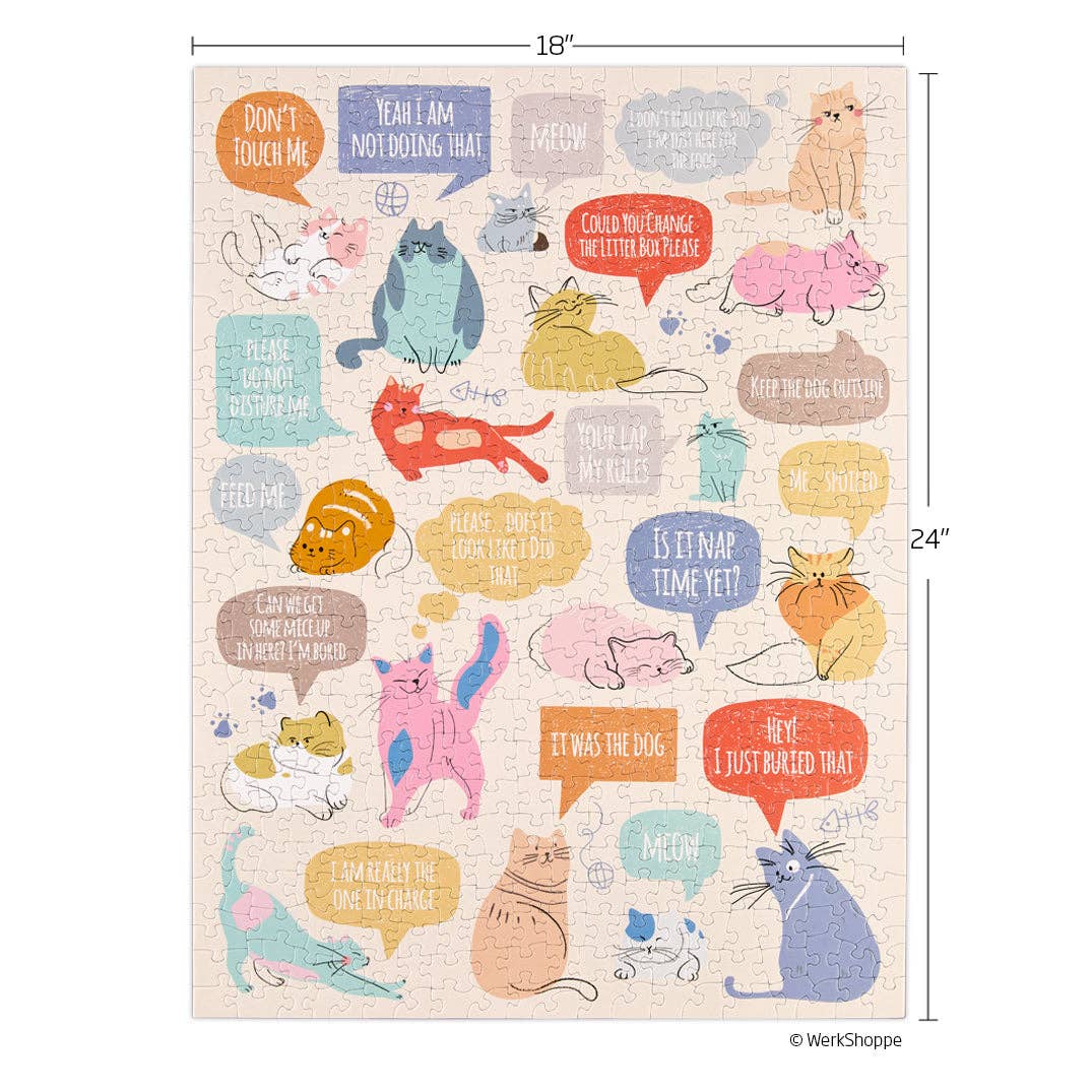 If Cats Could Talk 500 Piece Jigsaw Puzzle | WerkShoppe - Jigsaw Puzzles - The Puzzle Center