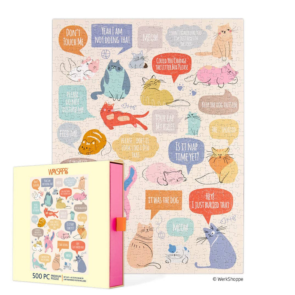 If Cats Could Talk 500 Piece Jigsaw Puzzle | WerkShoppe - Jigsaw Puzzles - The Puzzle Center