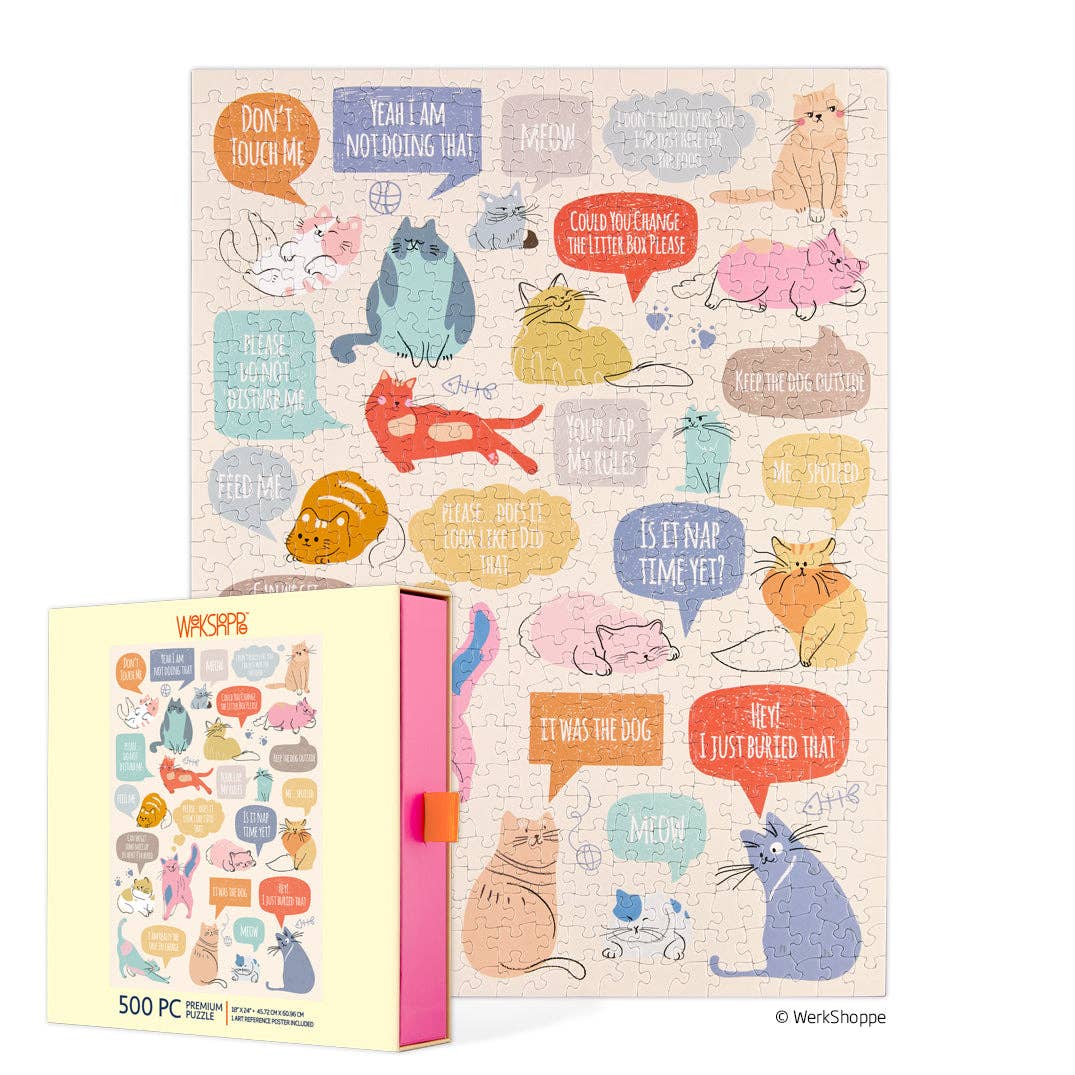 If Cats Could Talk 500 Piece Jigsaw Puzzle | WerkShoppe - Jigsaw Puzzles - The Puzzle Center