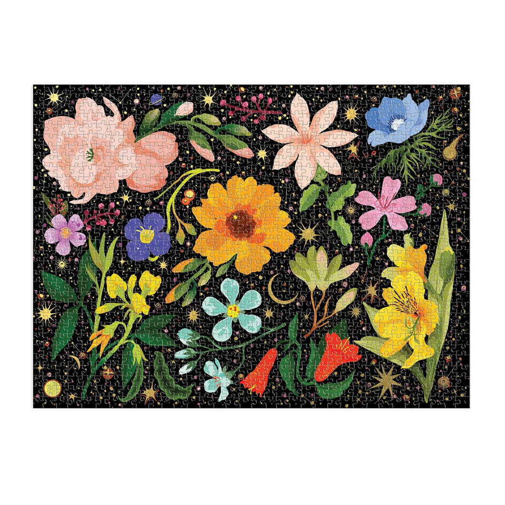 Intergalactic Flora 1000 Piece Foil Puzzle by Galison - Galison - Jigsaw Puzzles - The Puzzle Center -