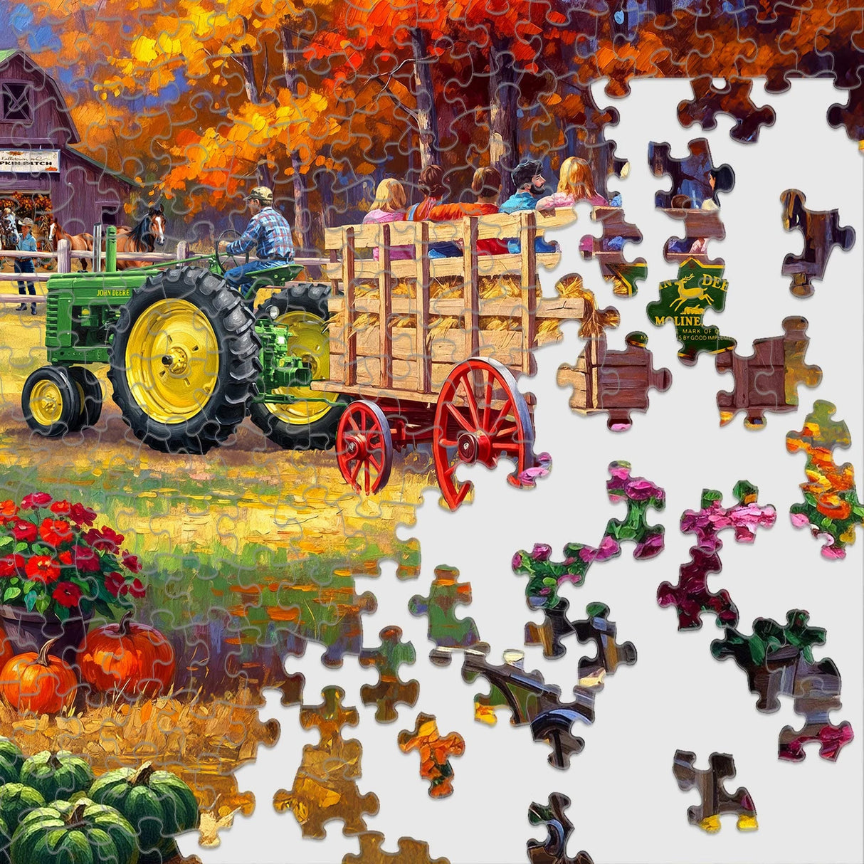 John Deere Pumpkin Patch 1000 Piece Jigsaw Puzzle | Springbok Puzzles - Jigsaw Puzzles - The Puzzle Center