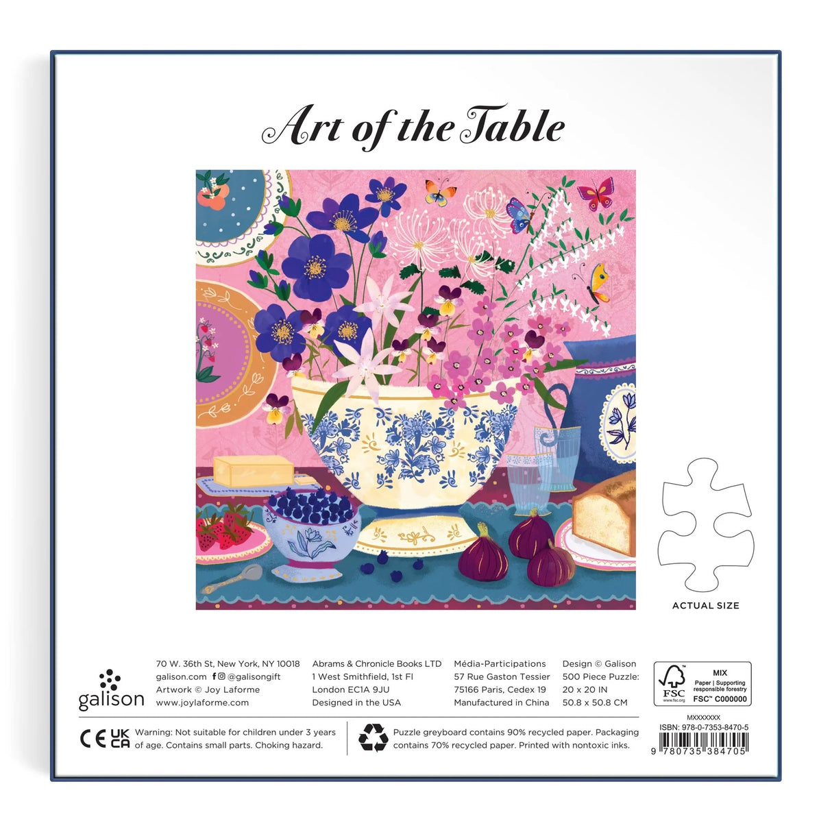 Joy Laforme Art of the Table 500 Piece Foil Jigsaw Puzzle | Galison - Jigsaw Puzzles - The Puzzle Center