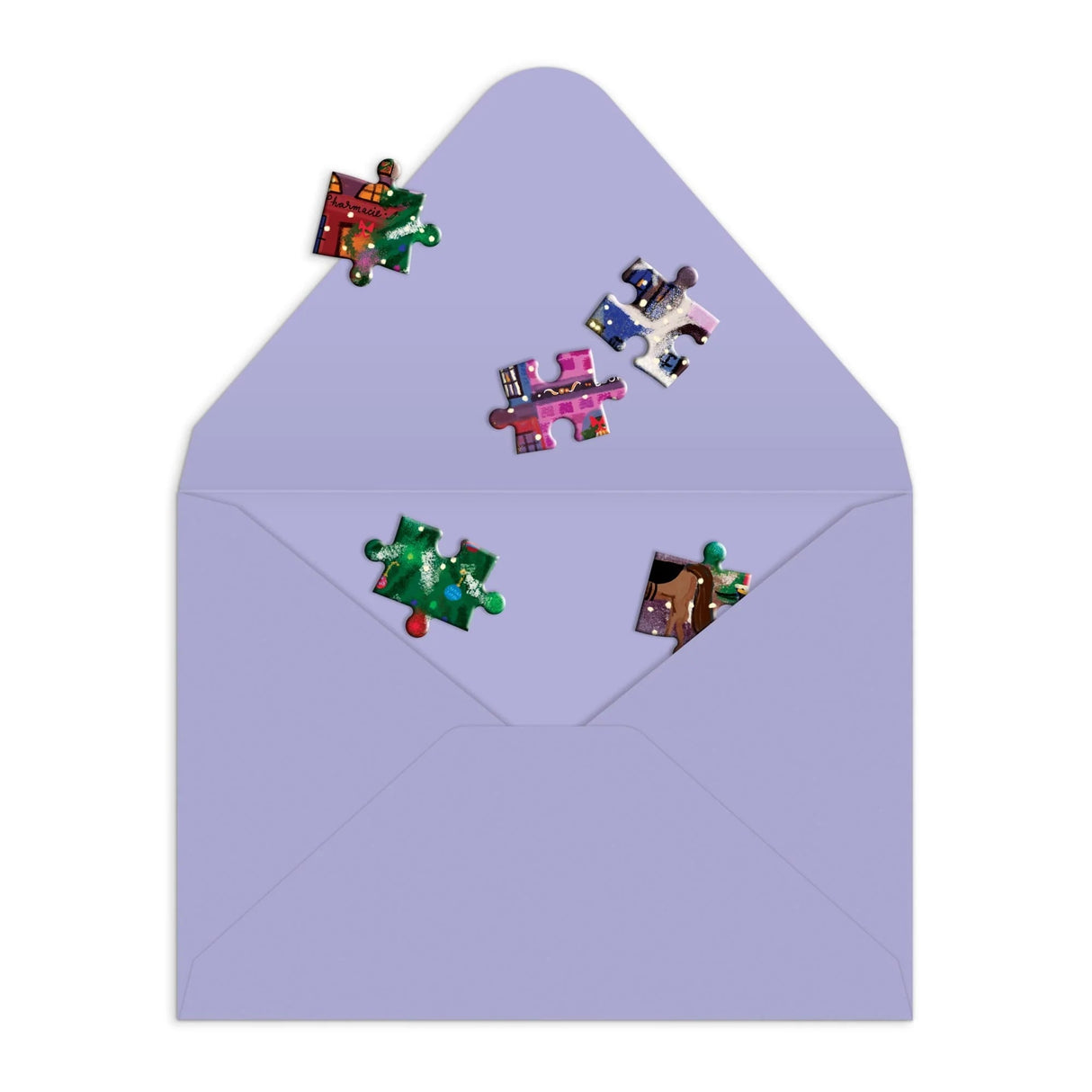 Joy Laforme Christmas Square 60 Piece Greeting Card Puzzle | Galison - Greeting Card Puzzle - The Puzzle Center