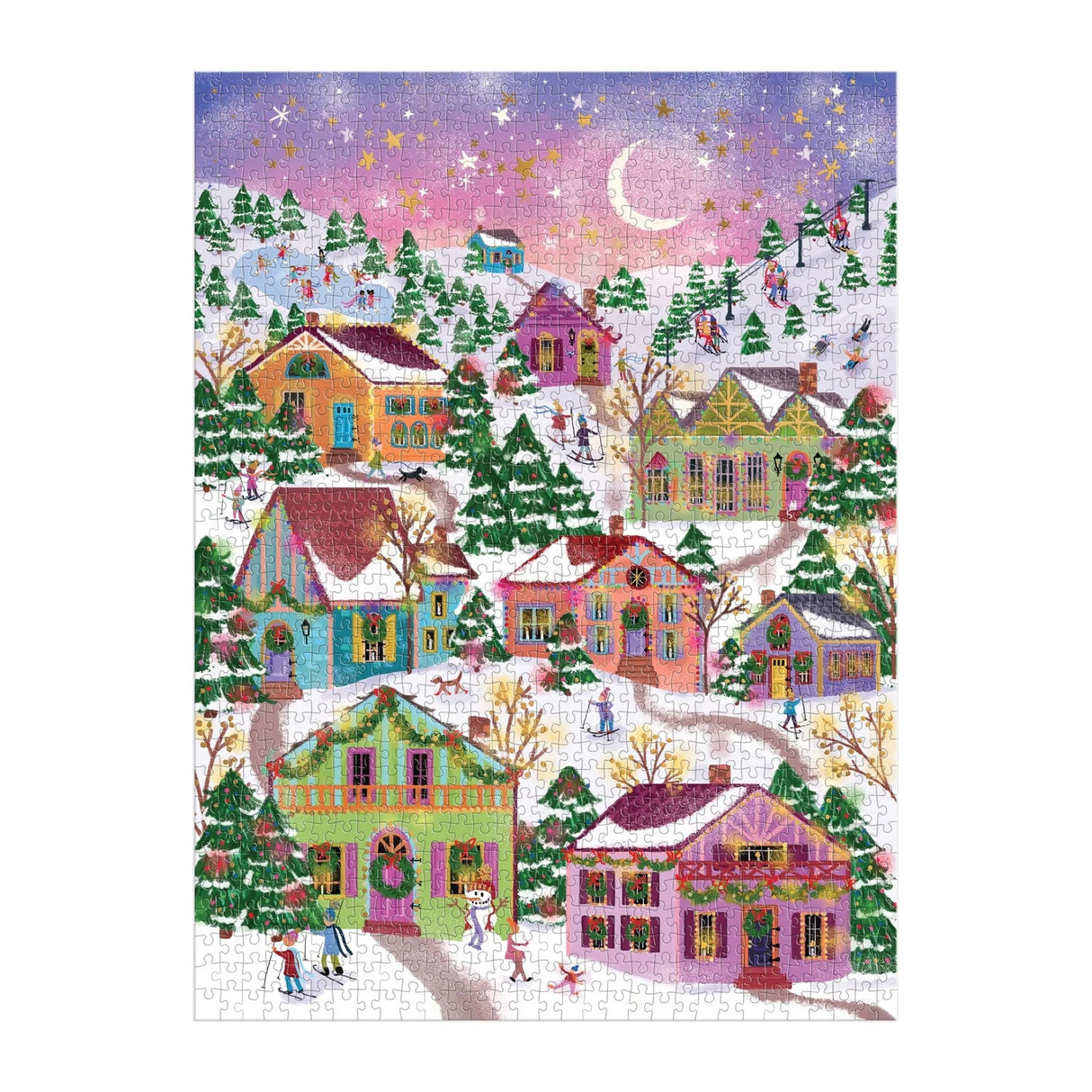 Joy Laforme Snowcap Village 1000 Piece Foil Jigsaw Puzzle | Galison - Jigsaw Puzzles - The Puzzle Center