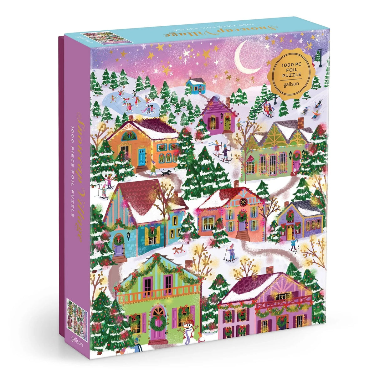 Joy Laforme Snowcap Village 1000 Piece Foil Jigsaw Puzzle | Galison - Jigsaw Puzzles - The Puzzle Center