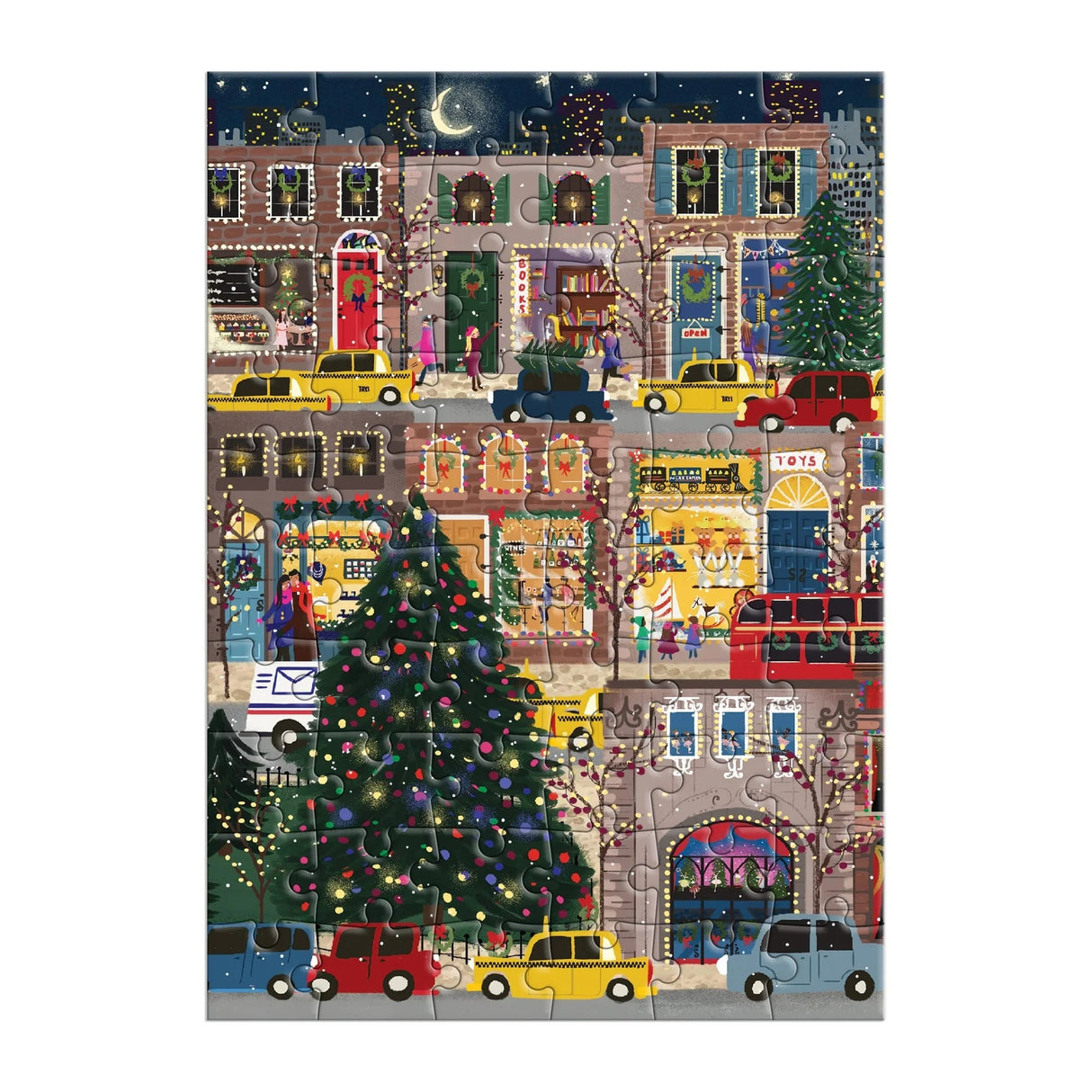 Joy Laforme Winter Lights 60 Piece Greeting Card Puzzle | Galison - Greeting Card Puzzle - The Puzzle Center