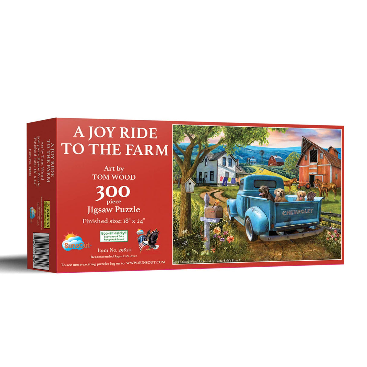 Joy Ride to the Farm 300 Piece Jigsaw Puzzle by SunsOut Puzzles - Scenic Countryside Adventure - SunsOut - Jigsaw Puzzles - The Puzzle Center -