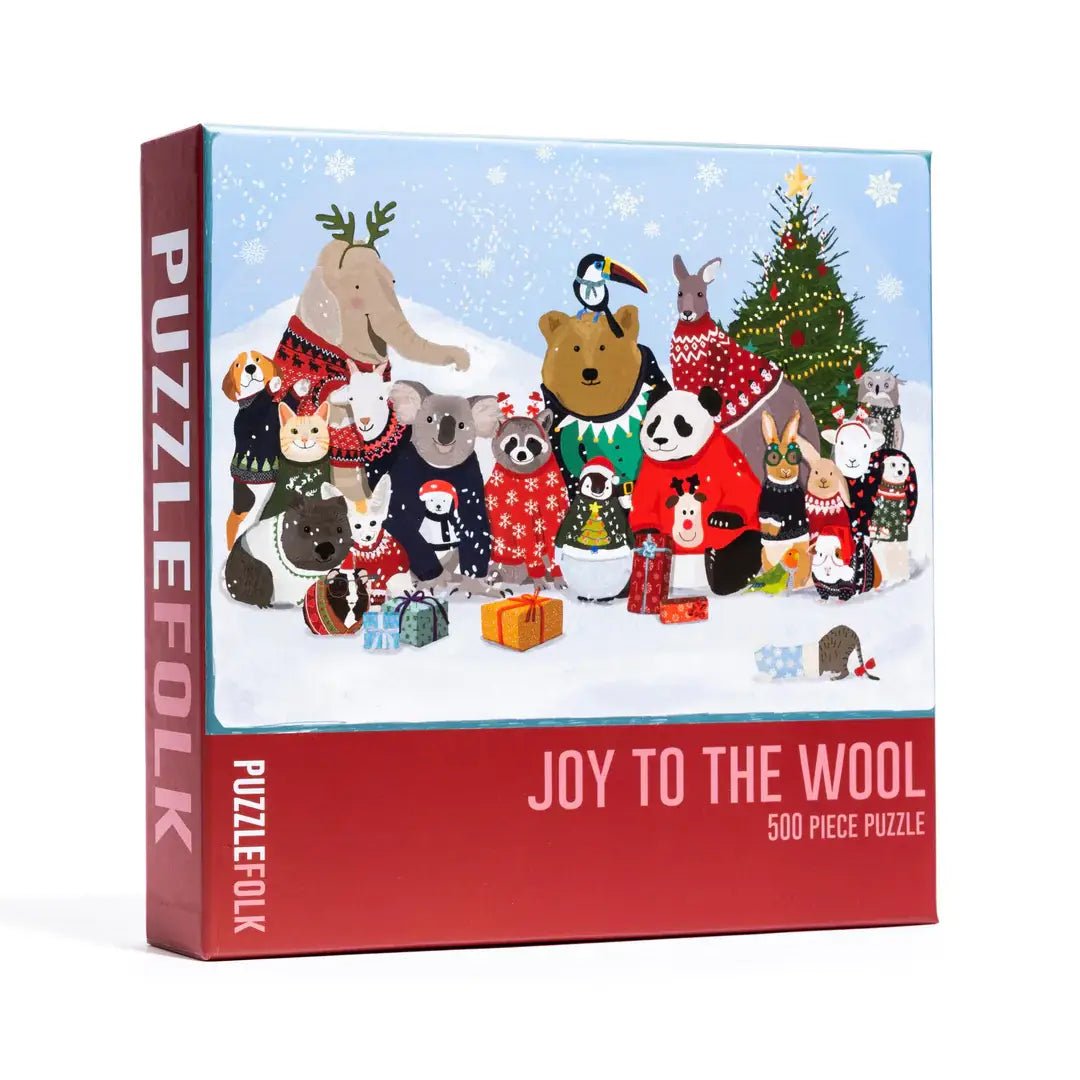 Joy to the Wool 500 Piece Christmas Puzzle by Puzzlefolk - Puzzlefolk - Jigsaw Puzzles - The Puzzle Center -