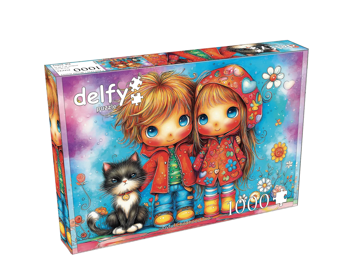 Joyful Childhood Trio 1000 Piece Jigsaw Puzzle | Delfy Puzzles - Jigsaw Puzzles - The Puzzle Center