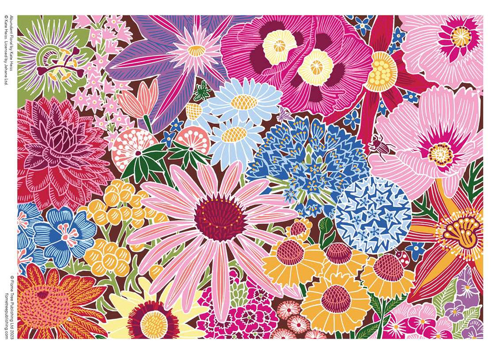 Kate Heiss: Abundant Floral 1000 Piece Jigsaw Puzzle by Flame Tree - Flame Tree - Jigsaw Puzzles - The Puzzle Center -