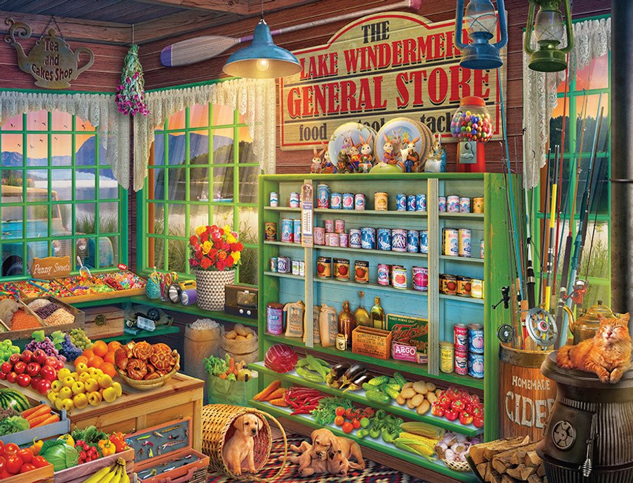 Lake Windermere General Store 500 Piece Jigsaw Puzzle by Springbok Puzzles - Springbok Puzzles - Jigsaw Puzzles - The Puzzle Center -