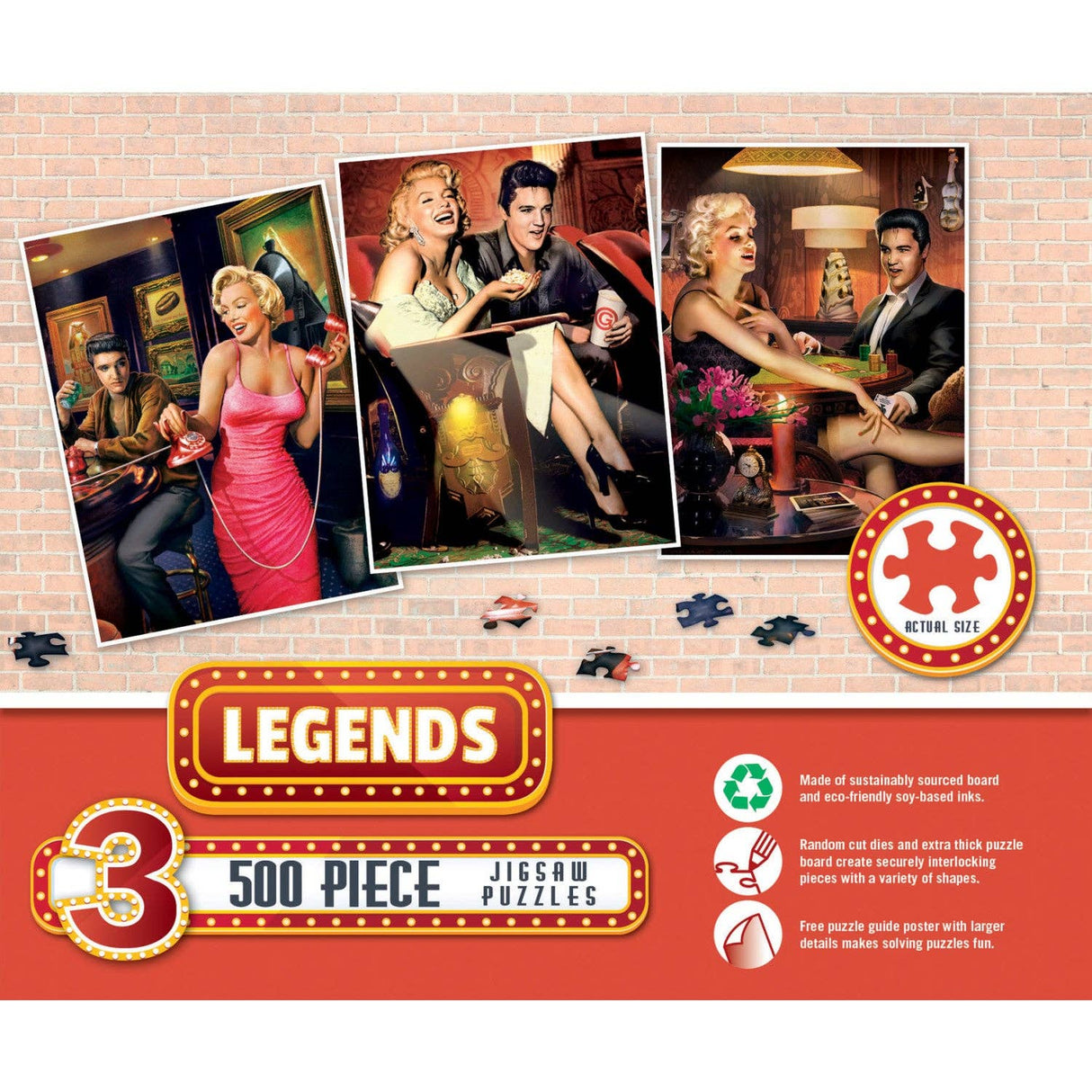 Legends - 500 Piece Jigsaw Puzzles 3 Pack | Masterpieces Puzzles - Masterpieces Puzzles - Jigsaw Puzzles - The Puzzle Center
