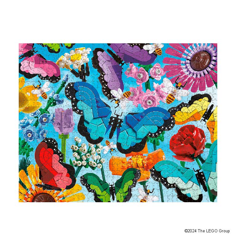 LEGO Butterflies & Blooms 1000 Piece Jigsaw Puzzle | Lego - Jigsaw Puzzles - The Puzzle Center