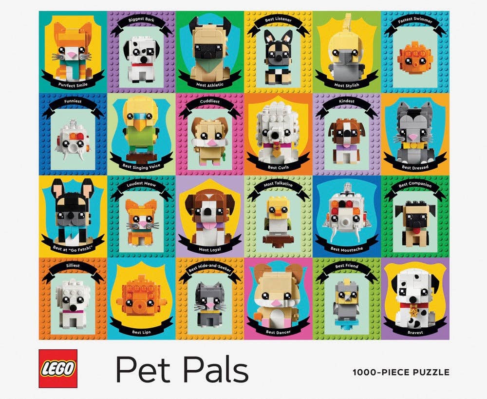 LEGO Pet Pals 1000 Piece Jigsaw Puzzle – Cute BrickHeadz Pets! - Lego - Jigsaw Puzzles - The Puzzle Center -