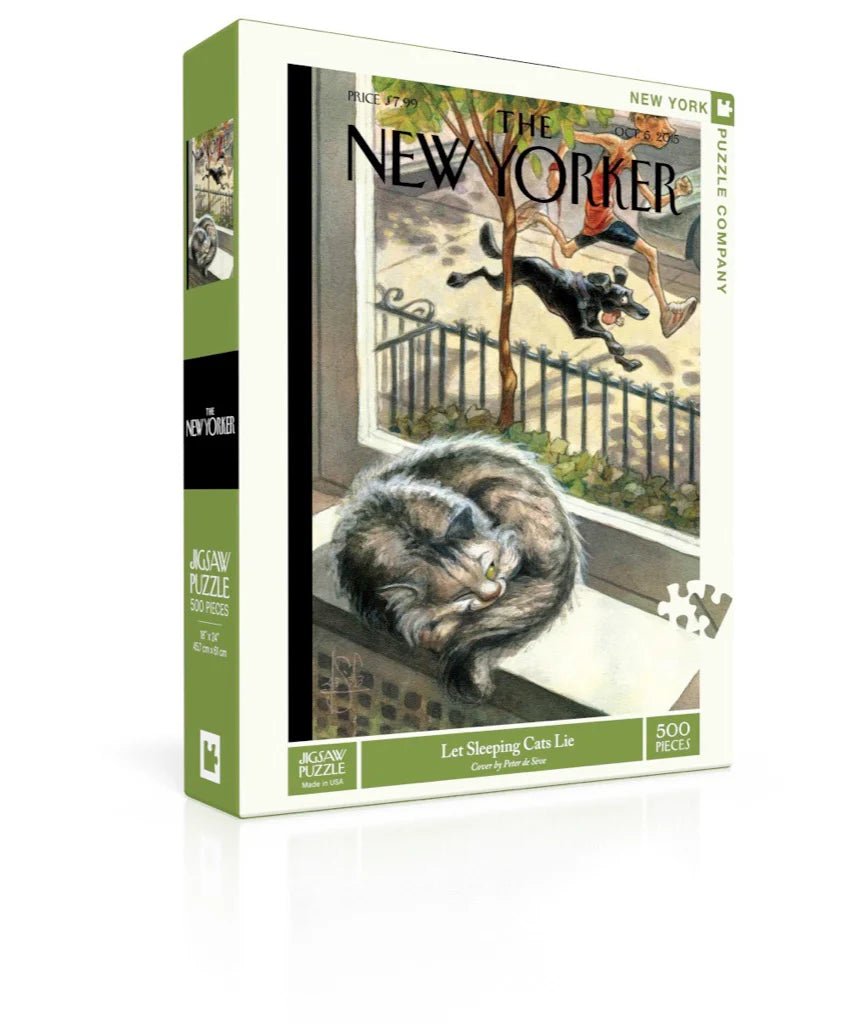 Let Sleeping Cats Lie 500 Piece Jigsaw Puzzle by New York Puzzle Company - New York Puzzle Company - Jigsaw Puzzles - The Puzzle Center -