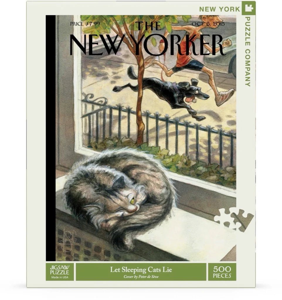 Let Sleeping Cats Lie 500 Piece Jigsaw Puzzle by New York Puzzle Company - New York Puzzle Company - Jigsaw Puzzles - The Puzzle Center -