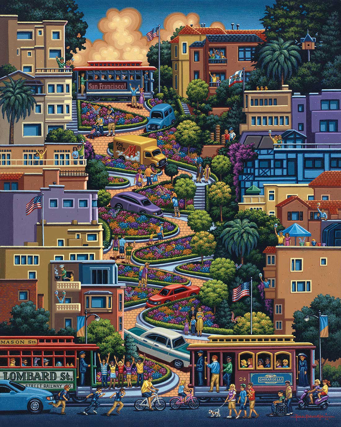 Lombard Street 500 Piece Jigsaw Puzzle | Dowdle Puzzles - Jigsaw Puzzles - The Puzzle Center