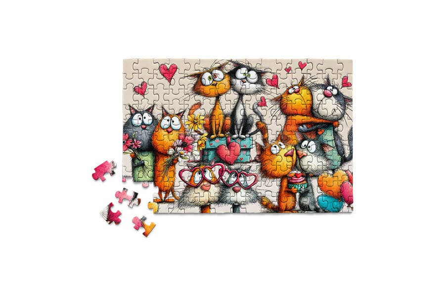 Lovable Cats 150 Piece Mini Jigsaw Puzzle | MicroPuzzles - Mini Jigsaw Puzzles - The Puzzle Center