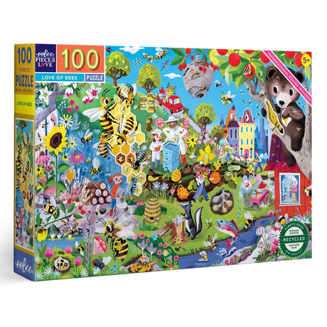 Love of Bees 100 Piece Puzzle by eeBoo - eeBoo - Jigsaw Puzzles - The Puzzle Center -