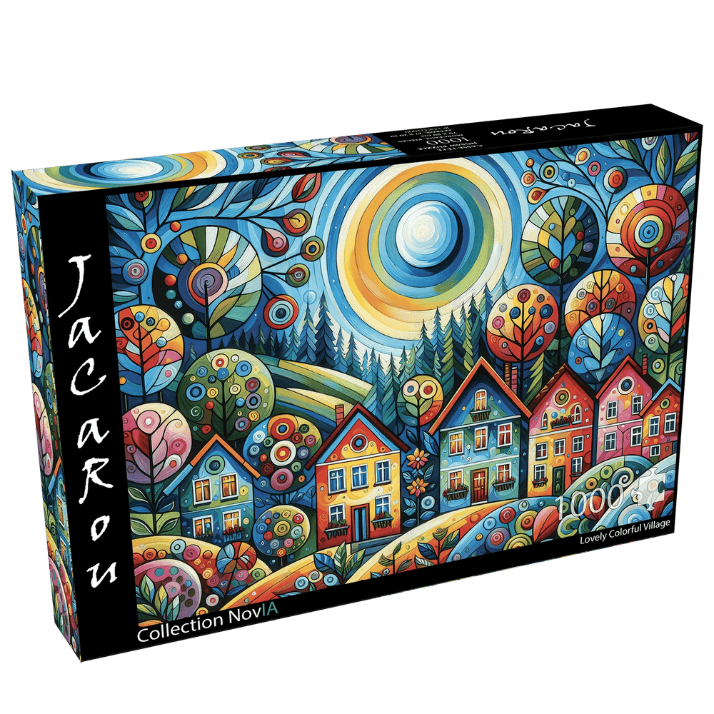 Lovely Colorful Village 1000 Piece Jigsaw Puzzle by JaCaRou Puzzles - Jigsaw Puzzles - The Puzzle Center