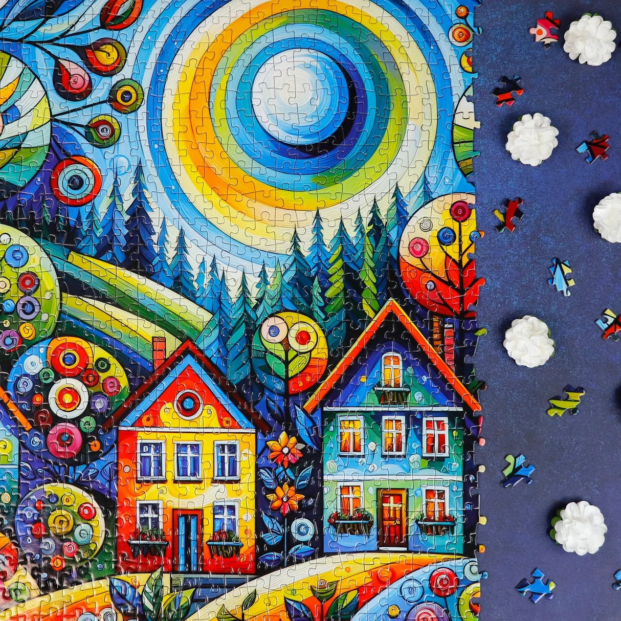 Lovely Colorful Village 1000 Piece Jigsaw Puzzle by JaCaRou Puzzles - Jigsaw Puzzles - The Puzzle Center