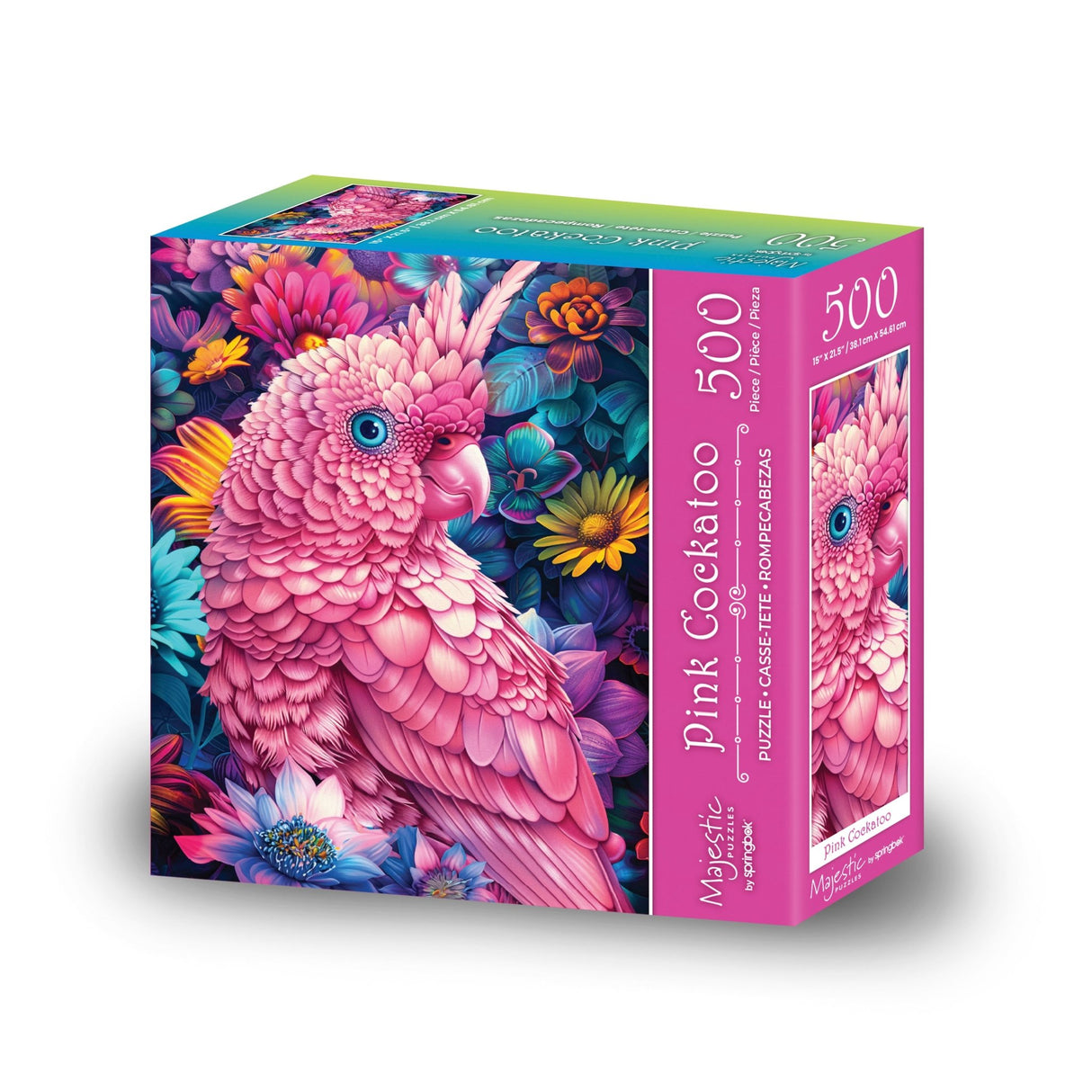 Majestic by Springbok Pink Cockatoo 500 Piece Jigsaw Puzzle | Springbok Puzzles - Springbok Puzzles - Jigsaw Puzzles - The Puzzle Center