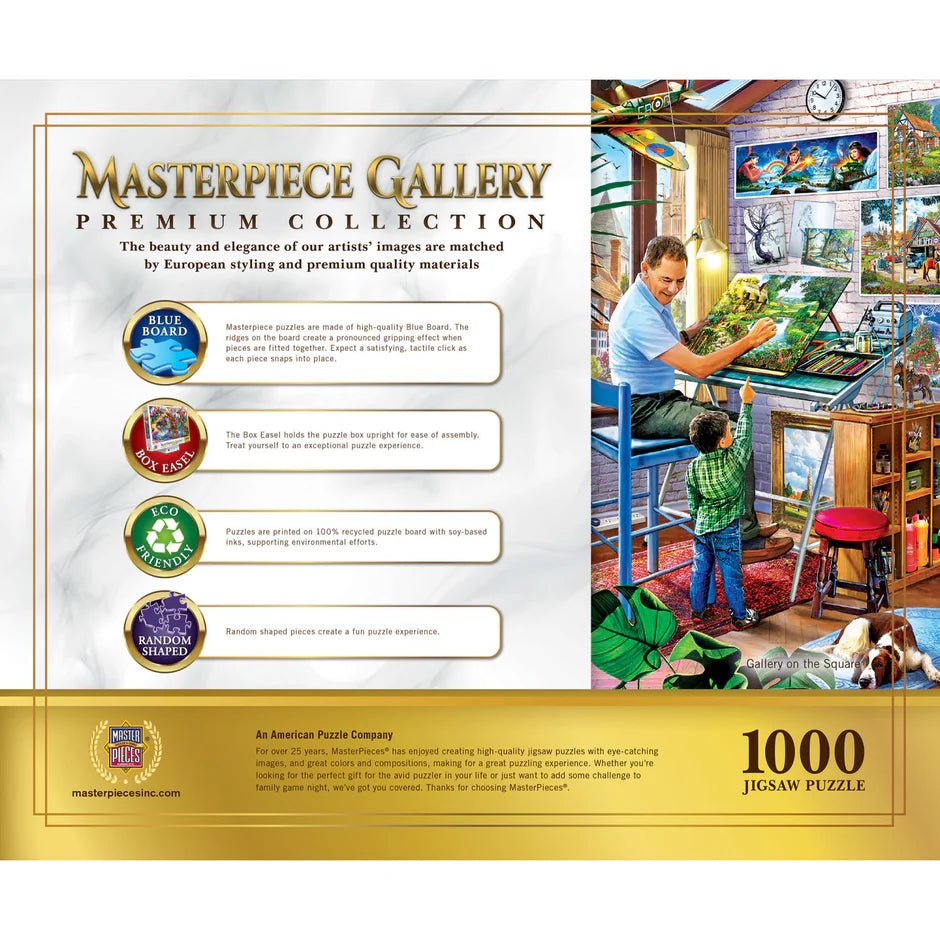 Masterpiece Gallery: Gallery on the Square – 1000 Piece Jigsaw Puzzle by MasterPieces - Masterpieces Puzzles - Jigsaw Puzzles - The Puzzle Center -