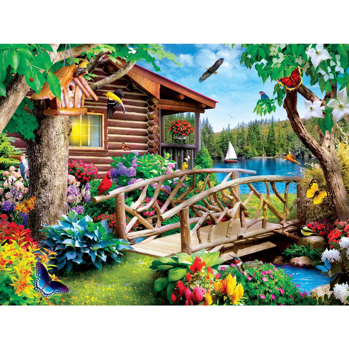 Memory Lane - Cabin Crossing 300 Piece EZ Grip Puzzle | Masterpieces Puzzles - Masterpieces Puzzles - Jigsaw Puzzles - The Puzzle Center