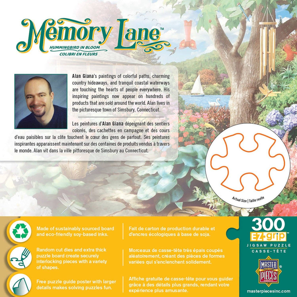 Memory Lane - Hummingbird in Bloom 300 Piece EZ Grip Jigsaw Puzzle | Masterpieces - Masterpieces Puzzles - Jigsaw Puzzles - The Puzzle Center