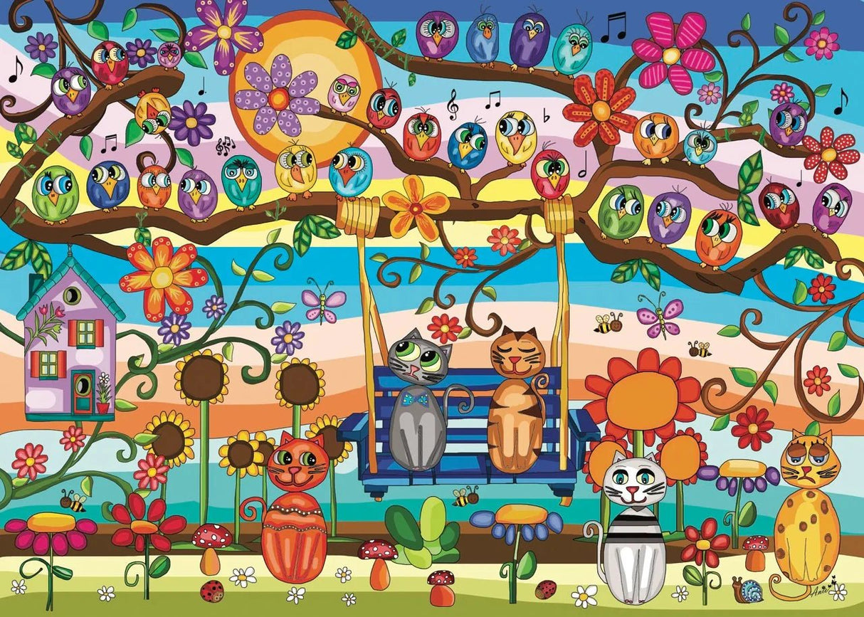 Meowsical Concert 1000 Piece Jigsaw Puzzle by JaCaRou Puzzles - JaCaRou Puzzles Inc. - Jigsaw Puzzles - The Puzzle Center -