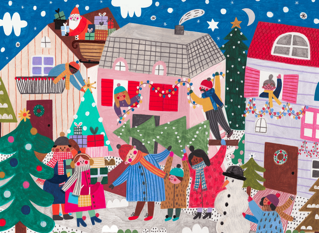 Merry and Bright 500 Piece Christmas Puzzle by Puzzlefolk - Puzzlefolk - Jigsaw Puzzles - The Puzzle Center -