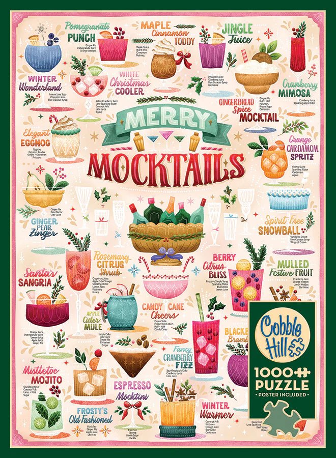 Merry Mocktails 1000 Piece Jigsaw Puzzle | Cobble Hill - Jigsaw Puzzles - The Puzzle Center
