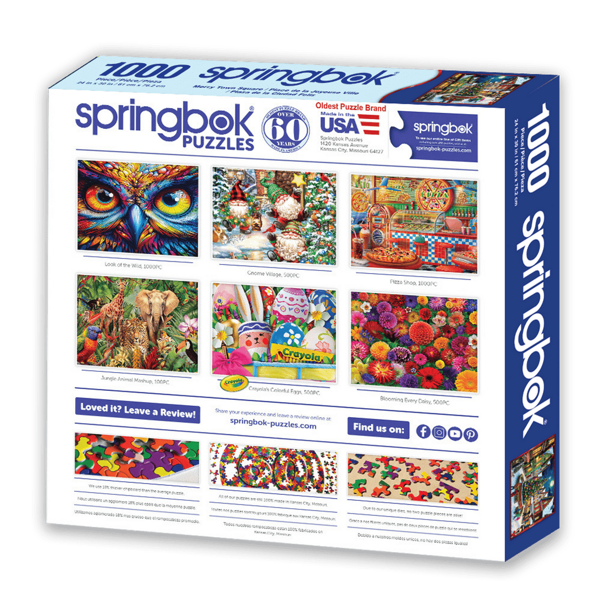 Merry Town Square 1000 Piece Jigsaw Puzzle | Springbok Puzzles - Springbok Puzzles - Jigsaw Puzzles - The Puzzle Center