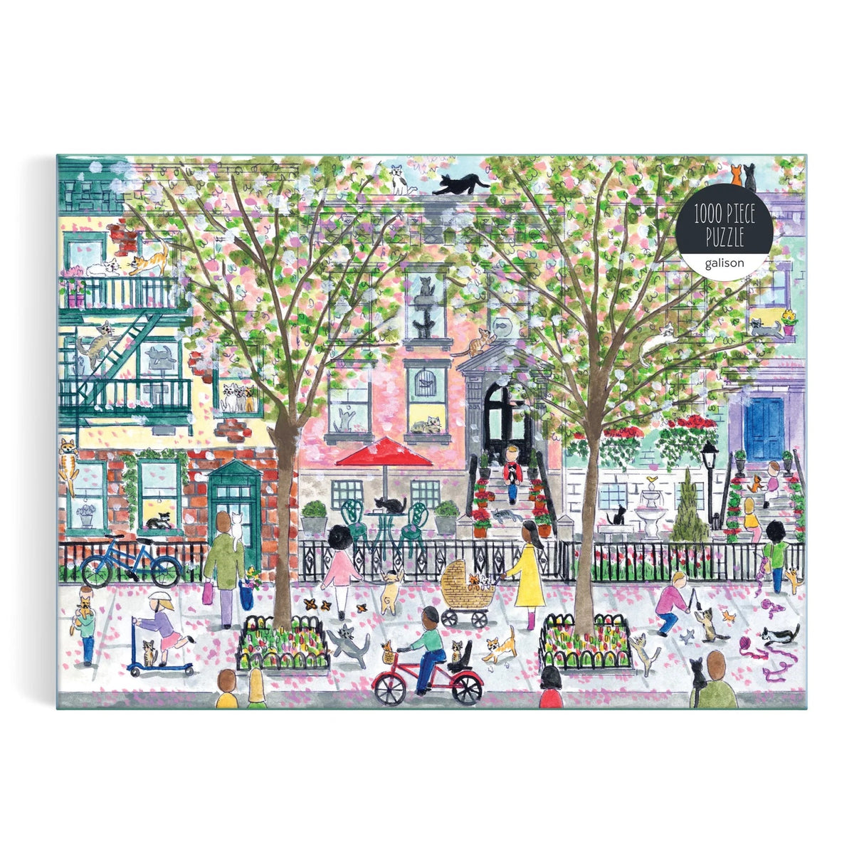 Michael Storrings Cats in the City 1000 Piece Jigsaw Puzzle | Galison - Jigsaw Puzzles - The Puzzle Center