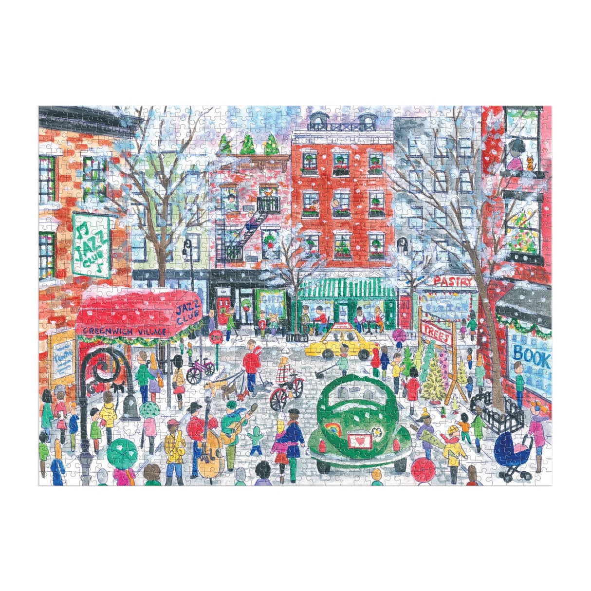 Michael Storrings Christmas in Greenwich Village 1000 Piece Jigsaw Puzzle | Galison - Jigsaw Puzzles - The Puzzle Center