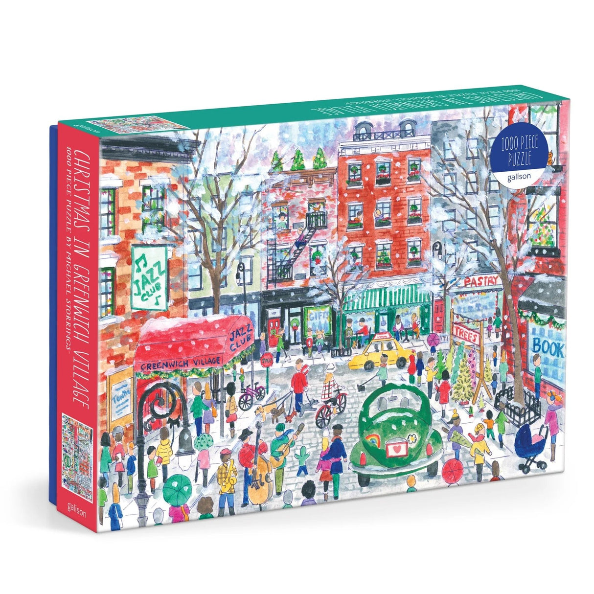 Michael Storrings Christmas in Greenwich Village 1000 Piece Jigsaw Puzzle | Galison - Jigsaw Puzzles - The Puzzle Center
