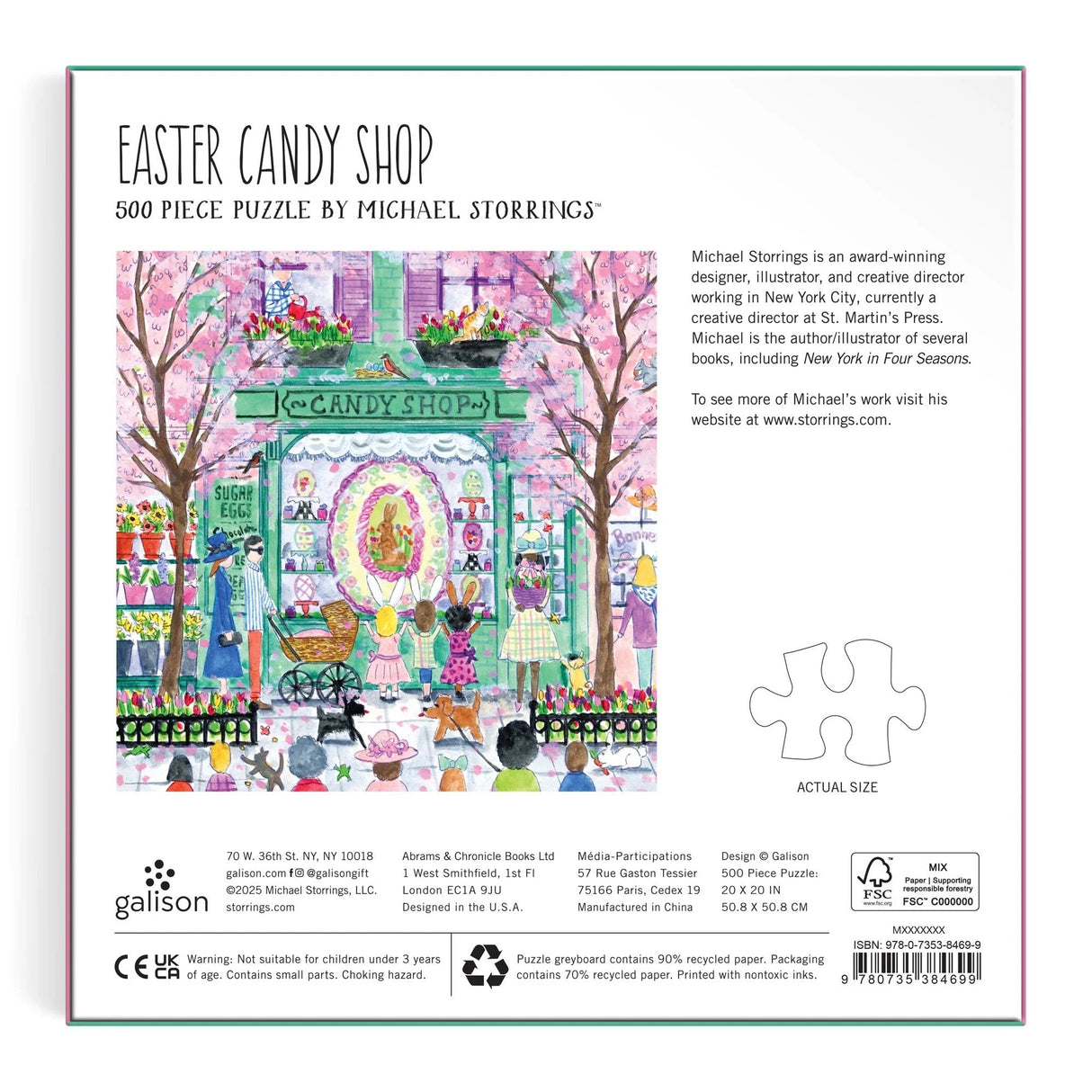 Michael Storrings Easter Candy Shop 500 Piece Jigsaw Puzzle | Galison - Jigsaw Puzzles - The Puzzle Center