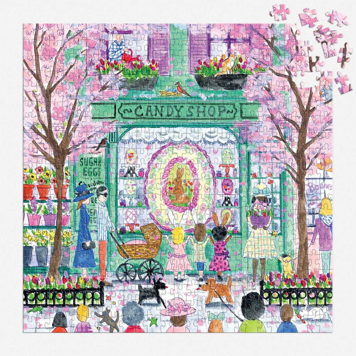 Michael Storrings Easter Candy Shop 500 Piece Jigsaw Puzzle | Galison - Jigsaw Puzzles - The Puzzle Center